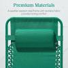 imageBest Choice Products Adjustable Zero Gravity Chair Monochromatic Color Folding Patio Recliner wSide Tray Headrest  SeafoamEmerald