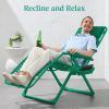 imageBest Choice Products Adjustable Zero Gravity Chair Monochromatic Color Folding Patio Recliner wSide Tray Headrest  SeafoamEmerald