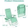 imageBest Choice Products Adjustable Zero Gravity Chair Monochromatic Color Folding Patio Recliner wSide Tray Headrest  SeafoamMint