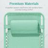 imageBest Choice Products Adjustable Zero Gravity Chair Monochromatic Color Folding Patio Recliner wSide Tray Headrest  SeafoamMint