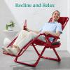 imageBest Choice Products Adjustable Zero Gravity Chair Monochromatic Color Folding Patio Recliner wSide Tray Headrest  SeafoamRuby