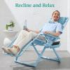 imageBest Choice Products Adjustable Zero Gravity Chair Monochromatic Color Folding Patio Recliner wSide Tray Headrest  SeafoamSky