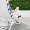 imageBest Choice Products Adjustable Zero Gravity Chair Monochromatic Color Folding Patio Recliner wSide Tray Headrest  SeafoamSnow