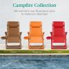 imageBest Choice Products Adjustable Zero Gravity Chair Monochromatic Color Folding Patio Recliner wSide Tray Headrest  SeafoamTangerine