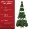 imageBest Choice Products Artificial Christmas Tree 6ft Premium Unlit Realistic Spruce Holiday Dcor wDense Branches Easy Assembly Metal Base12ft