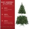 imageBest Choice Products Artificial Christmas Tree 6ft Premium Unlit Realistic Spruce Holiday Dcor wDense Branches Easy Assembly Metal Base45ft