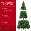 imageBest Choice Products Artificial Christmas Tree 6ft Premium Unlit Realistic Spruce Holiday Dcor wDense Branches Easy Assembly Metal Base75ft