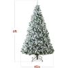 imageBest Choice Products Artificial Christmas Tree 6ft Unlit Snow Flocked Design Pine Tree Full Appearance Snowy wEasy Assembly Metal Stand6ft