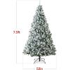 imageBest Choice Products Artificial Christmas Tree 6ft Unlit Snow Flocked Design Pine Tree Full Appearance Snowy wEasy Assembly Metal Stand75ft