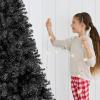 imageBest Choice Products Artificial Christmas Tree White 6ft Premium Pine Unlit Holiday Decoration Full Size Dcor Easy Assembly wMetal StandBlack