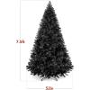 imageBest Choice Products Artificial Christmas Tree White 6ft Premium Pine Unlit Holiday Decoration Full Size Dcor Easy Assembly wMetal StandBlack