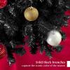 imageBest Choice Products Artificial Christmas Tree White 6ft Premium Pine Unlit Holiday Decoration Full Size Dcor Easy Assembly wMetal StandBlack