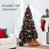 imageBest Choice Products Artificial Christmas Tree White 6ft Premium Pine Unlit Holiday Decoration Full Size Dcor Easy Assembly wMetal StandBlack