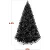 imageBest Choice Products Artificial Christmas Tree White 6ft Premium Pine Unlit Holiday Decoration Full Size Dcor Easy Assembly wMetal StandBlack