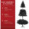 imageBest Choice Products Artificial Christmas Tree White 6ft Premium Pine Unlit Holiday Decoration Full Size Dcor Easy Assembly wMetal StandBlack
