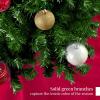 imageBest Choice Products Artificial Christmas Tree White 6ft Premium Pine Unlit Holiday Decoration Full Size Dcor Easy Assembly wMetal StandGreen