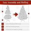 imageBest Choice Products Artificial Christmas Tree White 6ft Premium Pine Unlit Holiday Decoration Full Size Dcor Easy Assembly wMetal StandGreen
