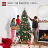 imageBest Choice Products Artificial Christmas Tree White 6ft Premium Pine Unlit Holiday Decoration Full Size Dcor Easy Assembly wMetal StandGreen