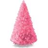 imageBest Choice Products Artificial Christmas Tree White 6ft Premium Pine Unlit Holiday Decoration Full Size Dcor Easy Assembly wMetal StandPink