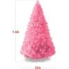 imageBest Choice Products Artificial Christmas Tree White 6ft Premium Pine Unlit Holiday Decoration Full Size Dcor Easy Assembly wMetal StandPink