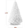 imageBest Choice Products Artificial Christmas Tree White 6ft Premium Pine Unlit Holiday Decoration Full Size Dcor Easy Assembly wMetal StandWhite