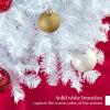 imageBest Choice Products Artificial Christmas Tree White 6ft Premium Pine Unlit Holiday Decoration Full Size Dcor Easy Assembly wMetal StandWhite