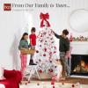 imageBest Choice Products Artificial Christmas Tree White 6ft Premium Pine Unlit Holiday Decoration Full Size Dcor Easy Assembly wMetal StandWhite