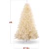 imageBest Choice Products Artificial Ivory Pampas Christmas Tree 75ft Premium Deluxe Unlit Pampas Grass Holiday Dcor Easy Assembly Metal BaseIvory