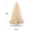 imageBest Choice Products Artificial Ivory Pampas Christmas Tree 75ft Premium Deluxe Unlit Pampas Grass Holiday Dcor Easy Assembly Metal BaseIvory