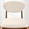 imageBest Choice Products Bar Stool Set of 2 MidCentury Modern Upholstered Wood Armless Counter Height wSeat Cushion Backrest  WalnutGrayWalnutCream