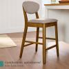 imageBest Choice Products Bar Stool Set of 2 MidCentury Modern Upholstered Wood Armless Counter Height wSeat Cushion Backrest  WalnutGrayWalnutGray