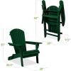 imageBest Choice Products Folding Adirondack Chair Outdoor Wooden Accent Furniture Fire Pit Lounge Chairs for Yard Garden Patio w 350lb Weight Capacity  NaturalYard Green