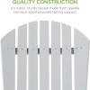 imageBest Choice Products Folding Adirondack Chair Outdoor Wooden Accent Furniture Fire Pit Lounge Chairs for Yard Garden Patio w 350lb Weight Capacity  NaturalSlate Gray