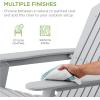 imageBest Choice Products Folding Adirondack Chair Outdoor Wooden Accent Furniture Fire Pit Lounge Chairs for Yard Garden Patio w 350lb Weight Capacity  NaturalGrey