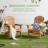 imageBest Choice Products Folding Adirondack Chair Outdoor Wooden Accent Furniture Fire Pit Lounge Chairs for Yard Garden Patio w 350lb Weight Capacity  NaturalBrown