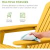 imageBest Choice Products Folding Adirondack Chair Outdoor Wooden Accent Furniture Fire Pit Lounge Chairs for Yard Garden Patio w 350lb Weight Capacity  NaturalMarigold Yellow