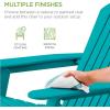 imageBest Choice Products Folding Adirondack Chair Outdoor Wooden Accent Furniture Fire Pit Lounge Chairs for Yard Garden Patio w 350lb Weight Capacity  NaturalPeacock Blue