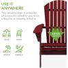 imageBest Choice Products Folding Adirondack Chair Outdoor Wooden Accent Furniture Fire Pit Lounge Chairs for Yard Garden Patio w 350lb Weight Capacity  NaturalDeep Red