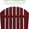 imageBest Choice Products Folding Adirondack Chair Outdoor Wooden Accent Furniture Fire Pit Lounge Chairs for Yard Garden Patio w 350lb Weight Capacity  NaturalDeep Red