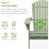 imageBest Choice Products Folding Adirondack Chair Outdoor Wooden Accent Furniture Fire Pit Lounge Chairs for Yard Garden Patio w 350lb Weight Capacity  NaturalSage Green