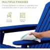 imageBest Choice Products Folding Adirondack Chair Outdoor Wooden Accent Furniture Fire Pit Lounge Chairs for Yard Garden Patio w 350lb Weight Capacity  NaturalCobalt Blue