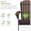 imageBest Choice Products Folding Adirondack Chair Outdoor Wooden Accent Furniture Fire Pit Lounge Chairs for Yard Garden Patio w 350lb Weight Capacity  NaturalBrown