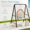 imageBest Choice Products Hammock Chair Stand 75in Tall Heavy Duty Indoor Outdoor Steel Hanging Base wHardware  Stand Only