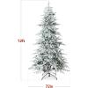 imageBest Choice Products Lighted Aspen Christmas Tree 6ft Flocked Artifical Noble Fir PreLit White ampamp Multicolored LED Lights Premium Holiday DcorFlocked Green