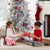 imageBest Choice Products Lighted Aspen Christmas Tree 6ft Flocked Artifical Noble Fir PreLit White ampamp Multicolored LED Lights Premium Holiday DcorFlocked Green