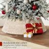 imageBest Choice Products Lighted Aspen Christmas Tree 6ft Flocked Artifical Noble Fir PreLit White ampamp Multicolored LED Lights Premium Holiday DcorFlocked Green
