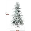 imageBest Choice Products Lighted Aspen Christmas Tree 6ft Flocked Artifical Noble Fir PreLit White ampamp Multicolored LED Lights Premium Holiday DcorFlocked Green