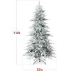 imageBest Choice Products Lighted Aspen Christmas Tree 6ft Flocked Artifical Noble Fir PreLit White ampamp Multicolored LED Lights Premium Holiday DcorFlocked Green