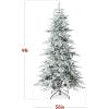 imageBest Choice Products Lighted Aspen Christmas Tree 6ft Flocked Artifical Noble Fir PreLit White ampamp Multicolored LED Lights Premium Holiday DcorFlocked Green