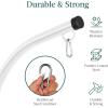 imageBest Choice Products Metal Hanging Hammock CStand for ChairWeatherResistant Finish Offset Base  Stand Only  GrayWhite